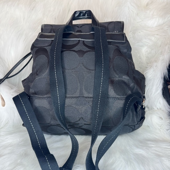 Coach Kyra Daisy Signature Black Y2K Backpack - Picture 2 of 10
